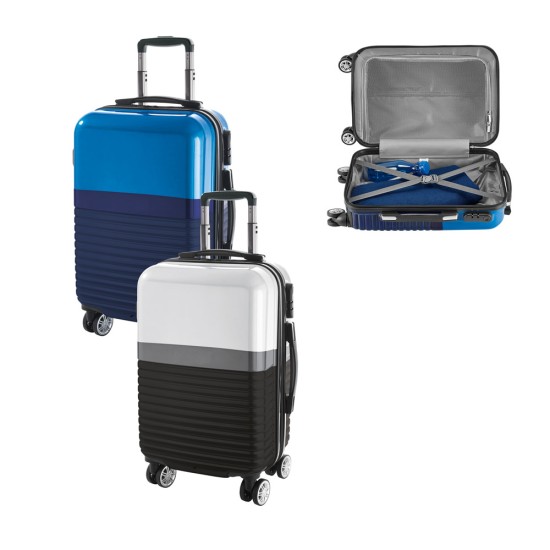 Mala de viagem executivo em ABS e PC com interior forrado 33L Personalizada