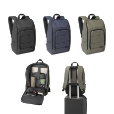 Mochila para notebook em 600D, poliéster reciclado, de alta densidade, com revestimento resistente à água 16" 19 L Personalizada