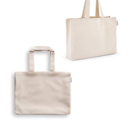 Sacola em 50% algodão, 30% algodão reciclado e 20% poliéster reciclado (220 g/m²) Personalizada