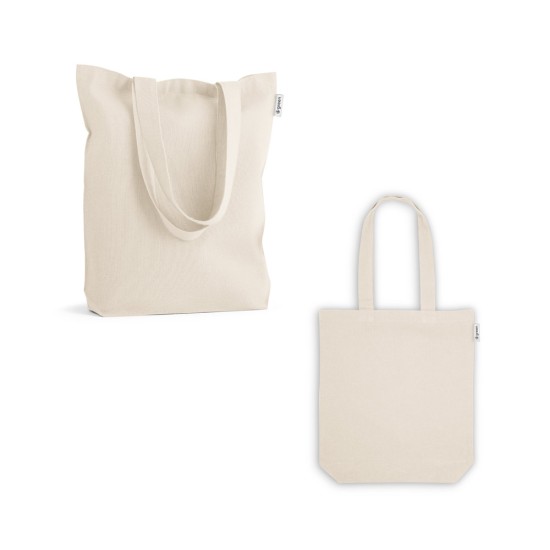 Sacola em 50% algodão, 30% algodão reciclado e 20% poliéster reciclado (220 g/m²) Personalizada