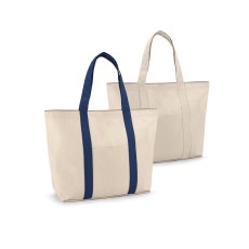 Sacola 100% algodão canvas (280 g/m²) com bolso frontal e bolso interior Personalizada