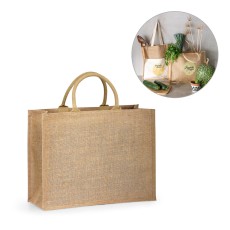 Sacola em juta (360 g/m²) com laminado no interior Personalizada