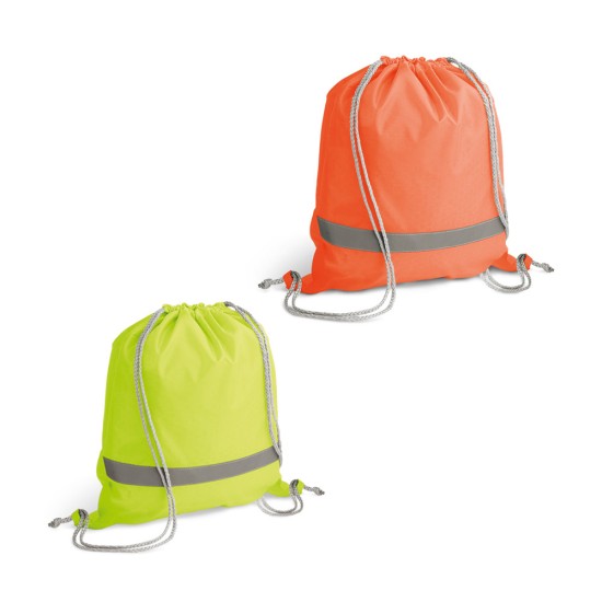 Saco tipo mochila em 210D com elementos refletores Personalizado