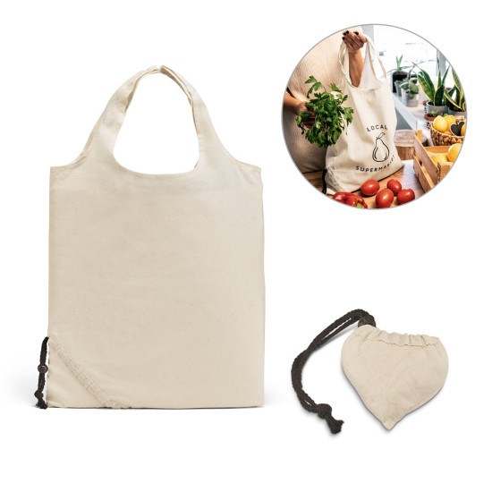 Sacola dobrável 100% algodão (100 g/m²) Personalizada