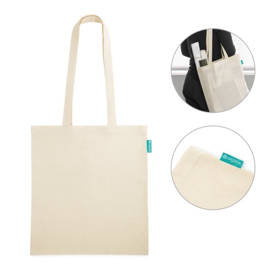 Sacola 100% algodão orgânico (120 g/m²) Personalizada