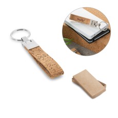Chaveiro em cortiça e metal Personalizado