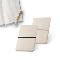 Caderno A5 em linho de capa dura com 192 páginas pautadas (230 g/m²) Personalizado