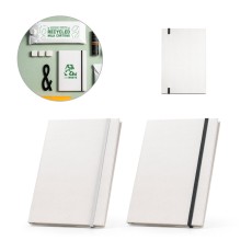 Caderno A5 produzido através de pacotes de leite reciclados com folhas pautadas recicladas, com 160 páginas pautadas recicladas Personalizado