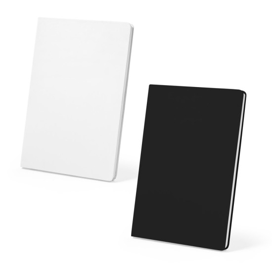 Caderno A5 resistente à água em papel pedra com 128 páginas pautadas (120g/m²) Personalizado