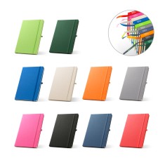 Caderno A5 de capa dura em PET 100% reciclado com 160 páginas pautadas recicladas Personalizado