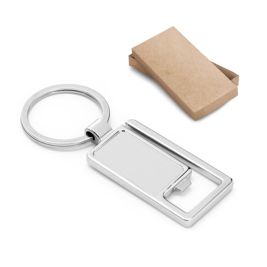Chaveiro em metal com abridor de garrafas Personalizado