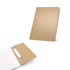 Caderno A5 de capa flexível de cartão kraft reciclado com 80 páginas pautadas recicladas Personalizado