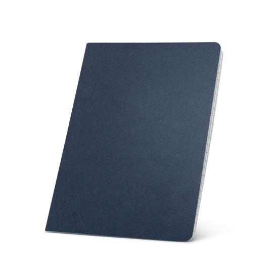 Caderno A5 de capa flexível em cartão kraft reciclado com 80 páginas pautadas recicladas para empresas
