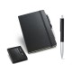 Kit de caderno A5 e esferográfica em cartão e alumínio para brinde personalizado