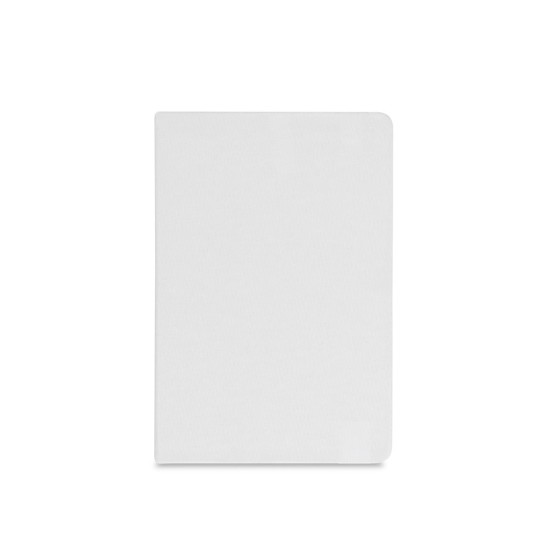 Caderno A5 de capa dura em PET 100% reciclado 300D ideal para personalização em sublimação com logotipo
