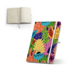 Caderno A5 de capa dura em PET 100% reciclado 300D ideal para personalização em sublimação Personalizado