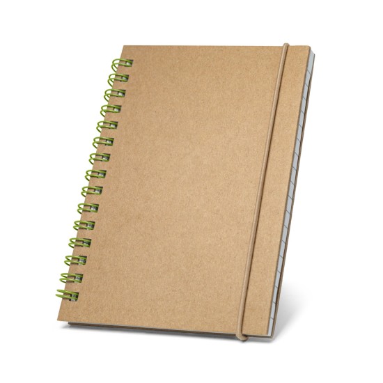 Caderno de bolso espiral de capa dura com 120 páginas pautadas recicladas Personalizado