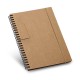 Caderno B6 de capa dura em cartão com 120 páginas pautadas recicladas para brinde personalizado