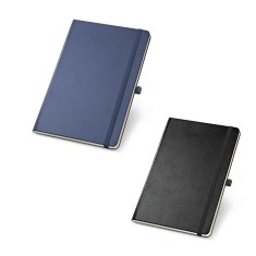 Caderno A6 de capa dura com 160 páginas lisas com logotipo