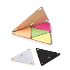 Caderno adesivos triangulares para brinde personalizado