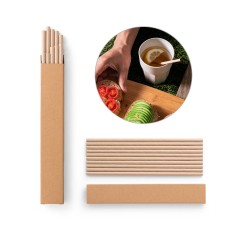Conjunto de 10 canudos em papel kraft Personalizado