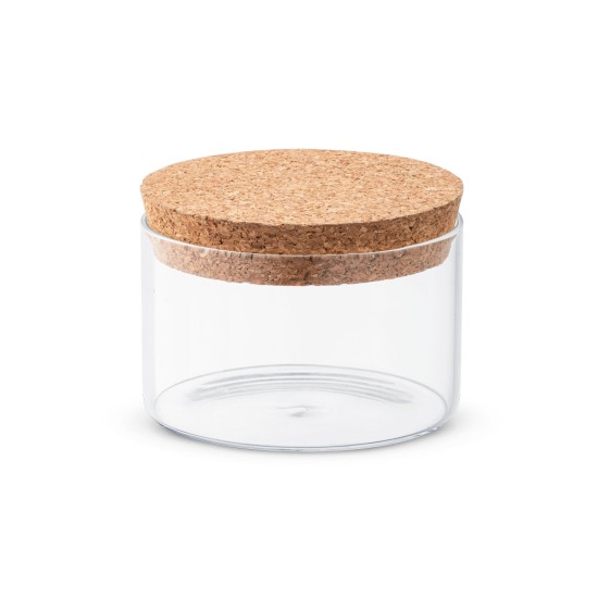 Frasco em vidro borosilicato com tampa de cortiça 380 mL Personalizado