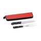 Kit churrasco em estojo em 210D em 2 utensílios em aço inox e PP Personalizado