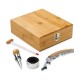Conjunto para vinho em bambu e zinco Personalizado