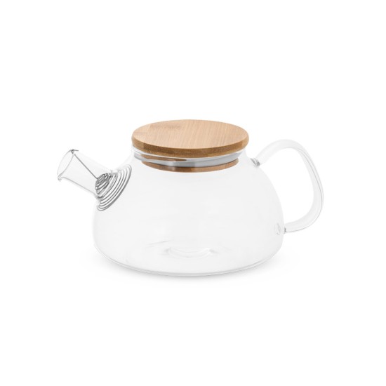 Bule de vidro borossilicato com tampa em bambu 750 mL Personalizado