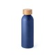 Squeeze em alumínio com acabamento mate e tampa em bambu 550 mL Personalizado