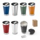 Copo de viagem em aço inox térmico, com parede dupla isolada a vácuo 630 mL Personalizado