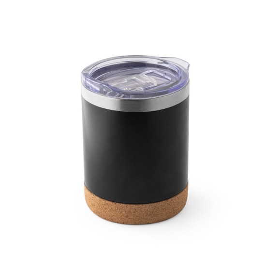 Copo de viagem em aço inox térmico, com parede dupla isolada a vácuo 400 mL Personalizado