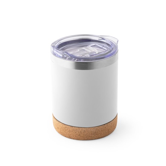 Copo de viagem em aço inox térmico, com parede dupla isolada a vácuo 400 mL Personalizado
