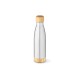 Garrafa em aço inox 90% reciclado de parede dupla térmica, isolada a vácuo com tampa em bambu 550 mL Personalizada
