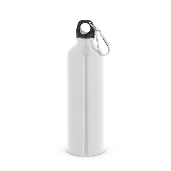 Squeeze esportiva em aço inox de parede simples com mosquetão 790 mL Personalizado