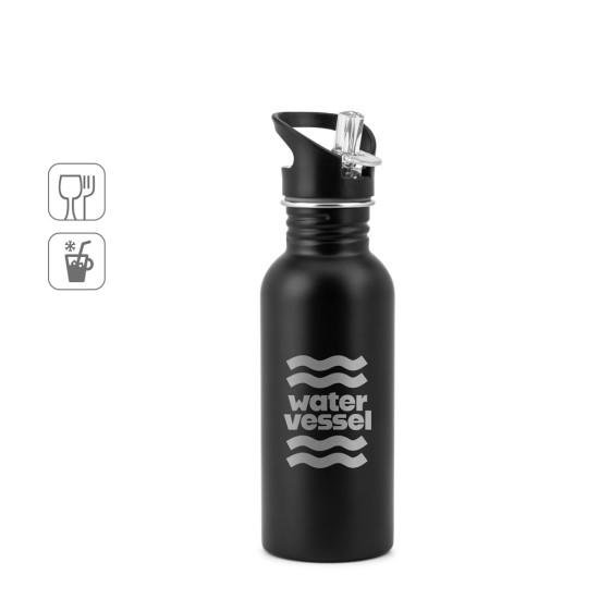 Garrafa em aço inox com parede simples corporativo