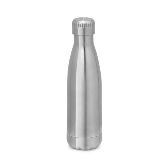 Garrafa em aço inox de parede dupla térmica, isolada a vácuo, com tampa em aço inox 510 mL Personalizada
