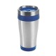 Copo de viagem em aço inox e PP, térmico com parede dupla isolada a ar 420 mL Personalizado