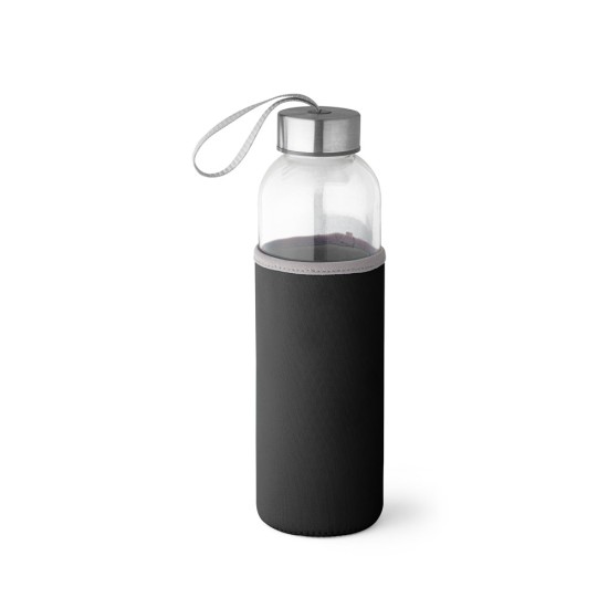 Squeeze em vidro e tampa em aço inox com alça 520 mL Personalizado