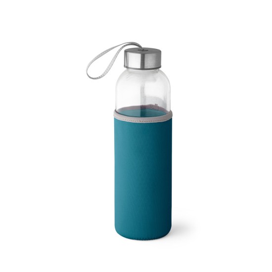 Squeeze em vidro e tampa em aço inox com alça 520 mL Personalizado