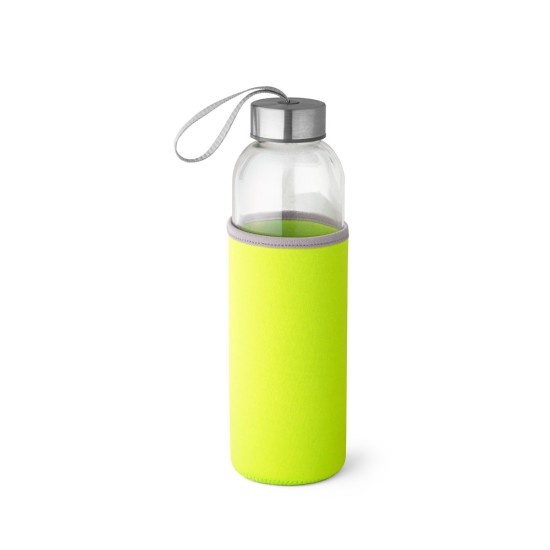 Squeeze em vidro e tampa em aço inox com alça 520 mL Personalizado
