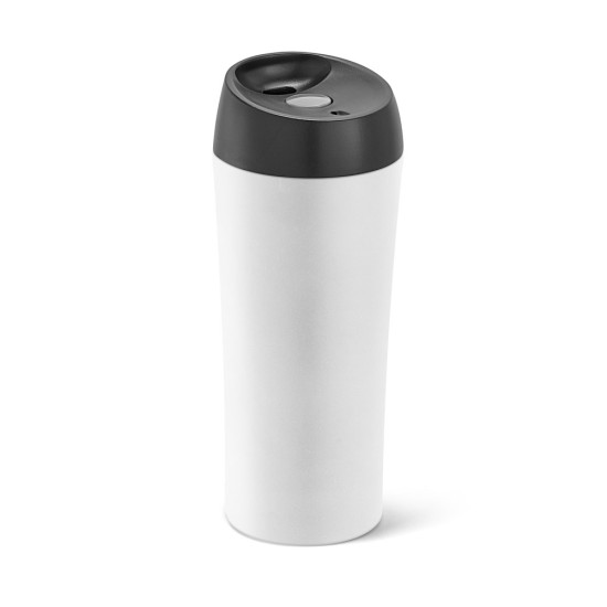 Copo de viagem em aço inox, térmico com parede dupla isolada a ar 470 mL Personalizado