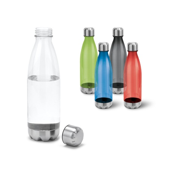 Squeeze em AS, com tampa e base em aço inox 700 mL para brinde corporativo