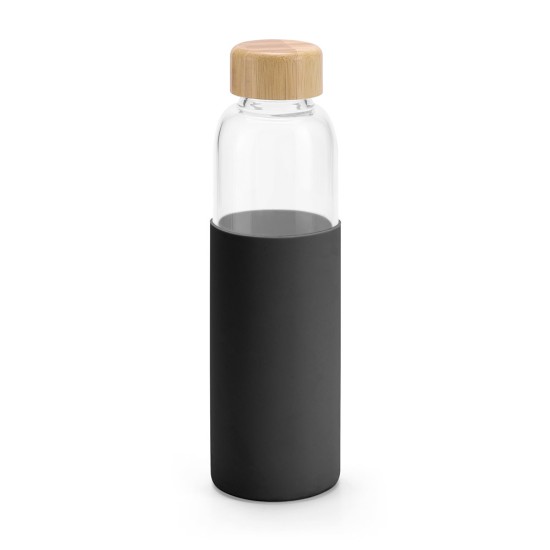 Squeeze em vidro borossilicato com tampa em bambu 600 mL Personalizado