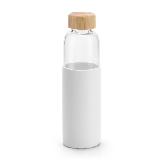 Squeeze em vidro borossilicato com tampa em bambu 600 mL Personalizado