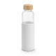 Squeeze em vidro borossilicato com tampa em bambu 600 mL Personalizado