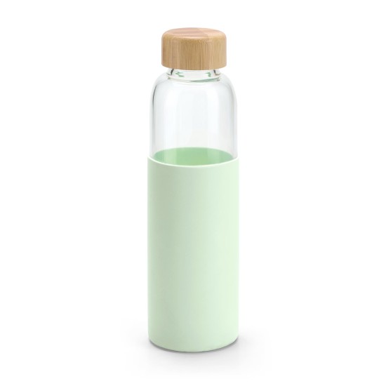 Squeeze em vidro borossilicato com tampa em bambu 600 mL Personalizado