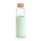 Squeeze em vidro borossilicato com tampa em bambu 600 mL Personalizado