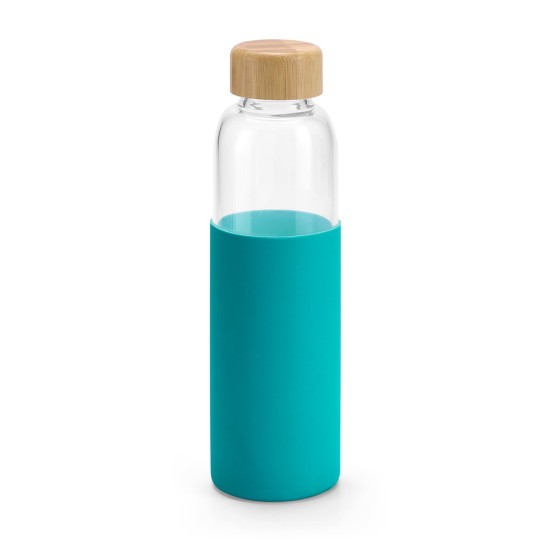 Squeeze em vidro borossilicato com tampa em bambu 600 mL Personalizado