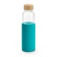 Squeeze em vidro borossilicato com tampa em bambu 600 mL Personalizado